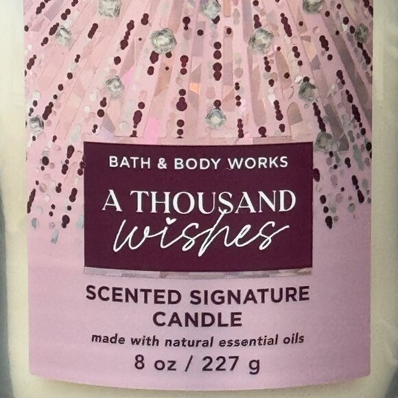 BBW A Thousand Wishes White Barn Bath & Body Works Single Wick Candle - Picture 3 of 10
